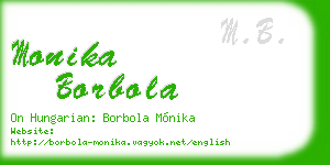 monika borbola business card
